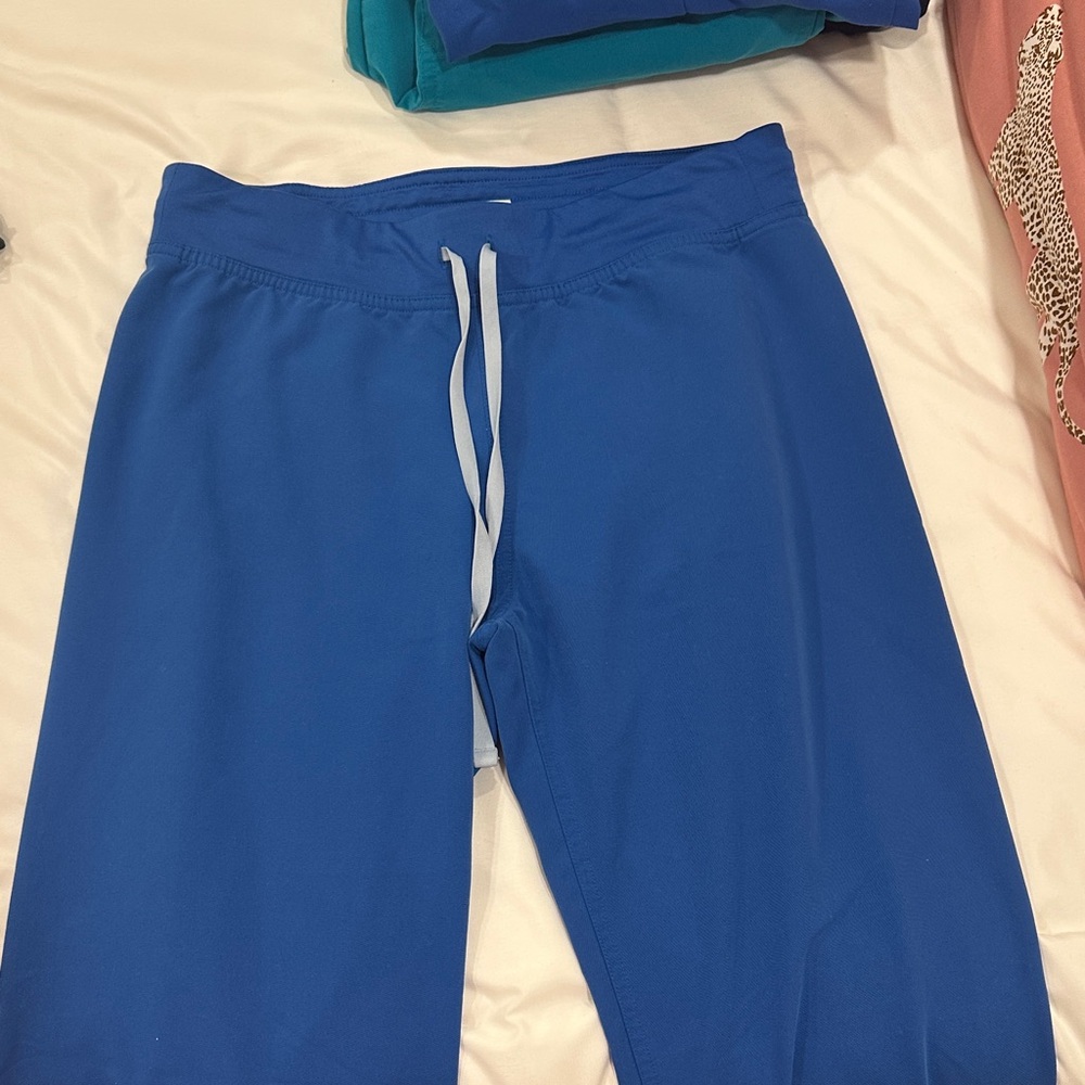 Figs Blue Straight Leg Pants